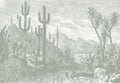 Oasis Desert Wall Mural - Grey - Wallpaper Trader