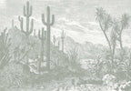 Oasis Desert Wall Mural - Grey - Wallpaper Trader
