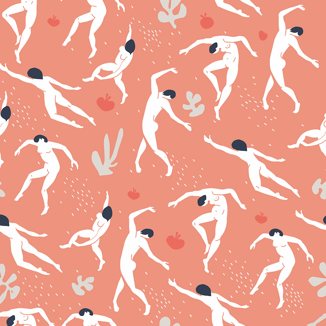 Daring Dancers - Pink - Wallpaper Trader