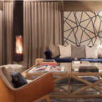 Sumi Geometric wallpaper - Indigo Blue (7)