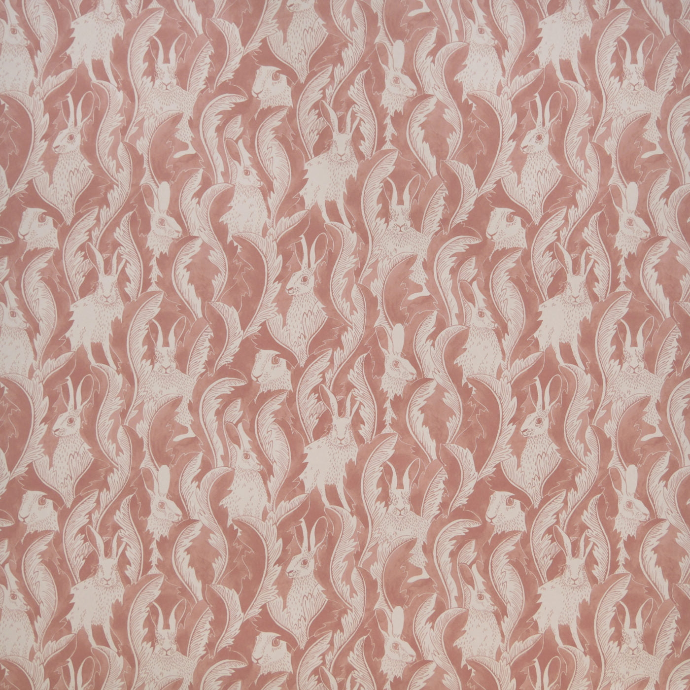 Hiding Hares - Pink - Wallpaper Trader
