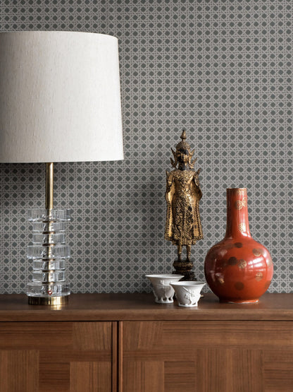 Classic Rattan - Dusty Olive - Wallpaper Trader